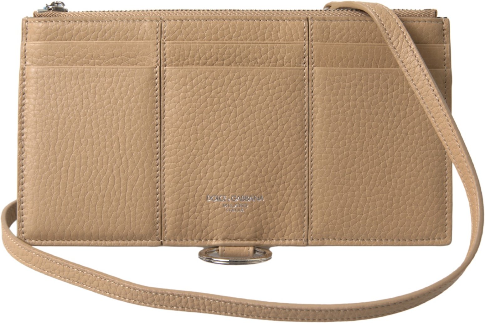 Kreuzkörper Geldbörse aus Leder mit Körnermuster