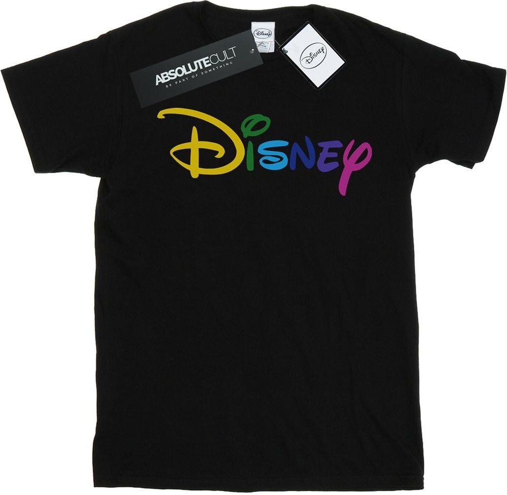 Disney - "Colour Logo" T-Shirt für Damen (Schwarz)