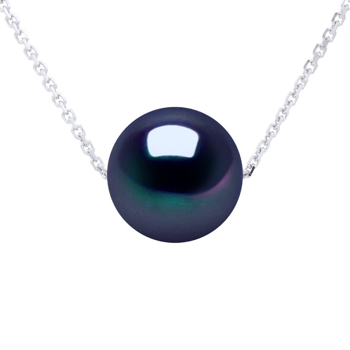 Halskette, echte Süßwasser-Zuchtperle, rund, 8–9 mm