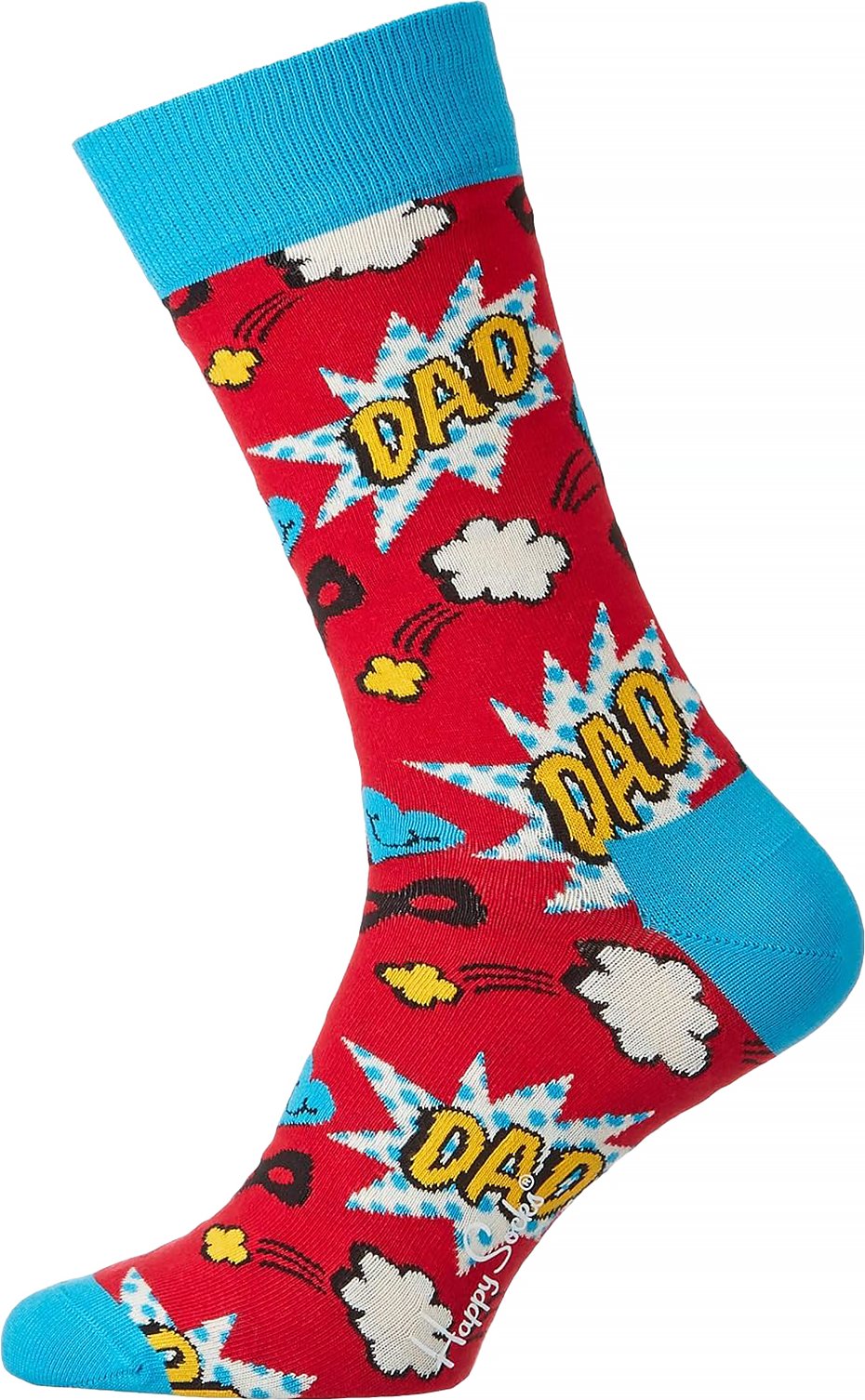 Thumbnail - Neuheit Väter Socken | Glückliche Socken | Lustige rote blaue Socken mit verstärktem Fersen- und Zehenbereich | Vatertag...