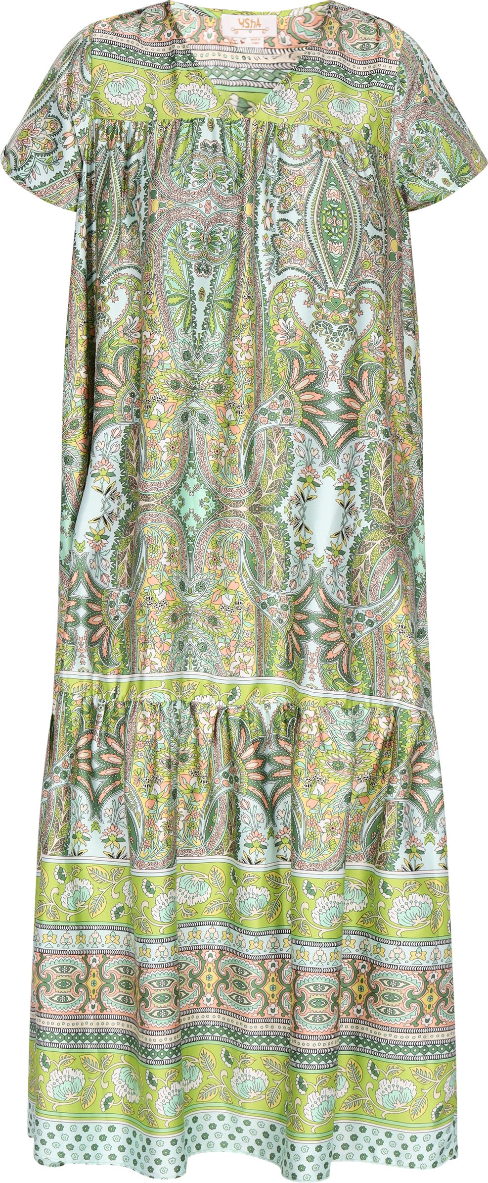 usha Kleid Damen Hellgrün Mehrfarbig