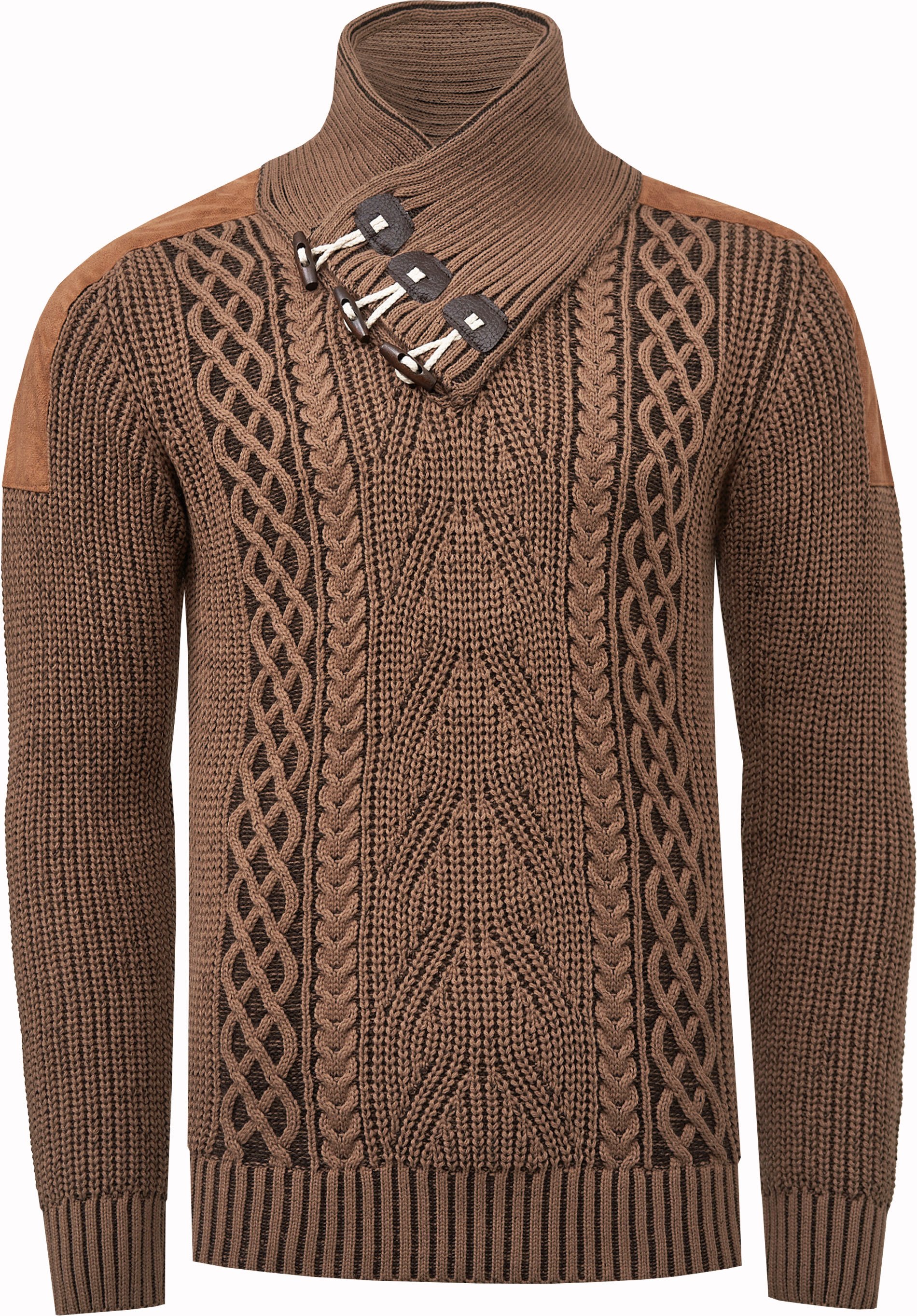 Stehkragen Grobstrick Pullover