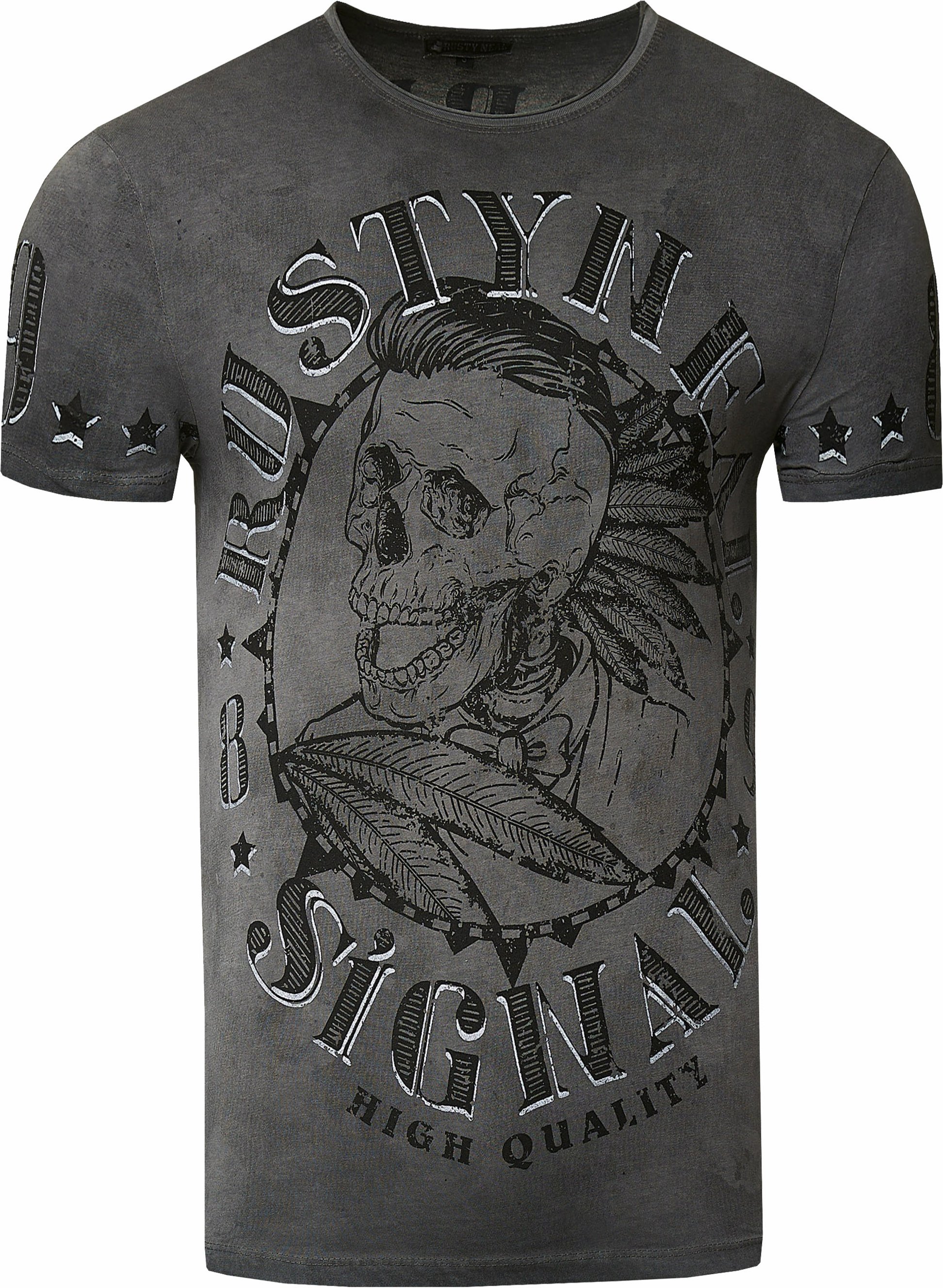 Thumbnail - T-Shirt Verwaschen mit Skull-Print
