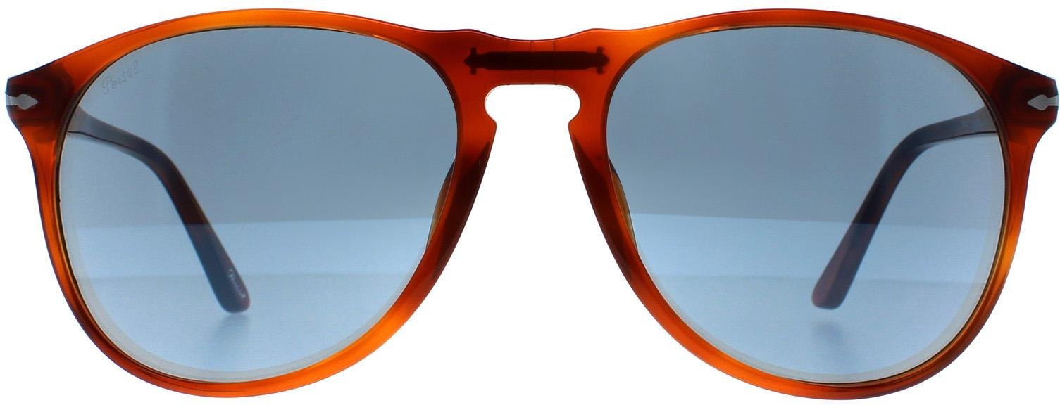 Persol Sonnenbrille 9649 96/56 Terria di Siena Schildkröte Blau