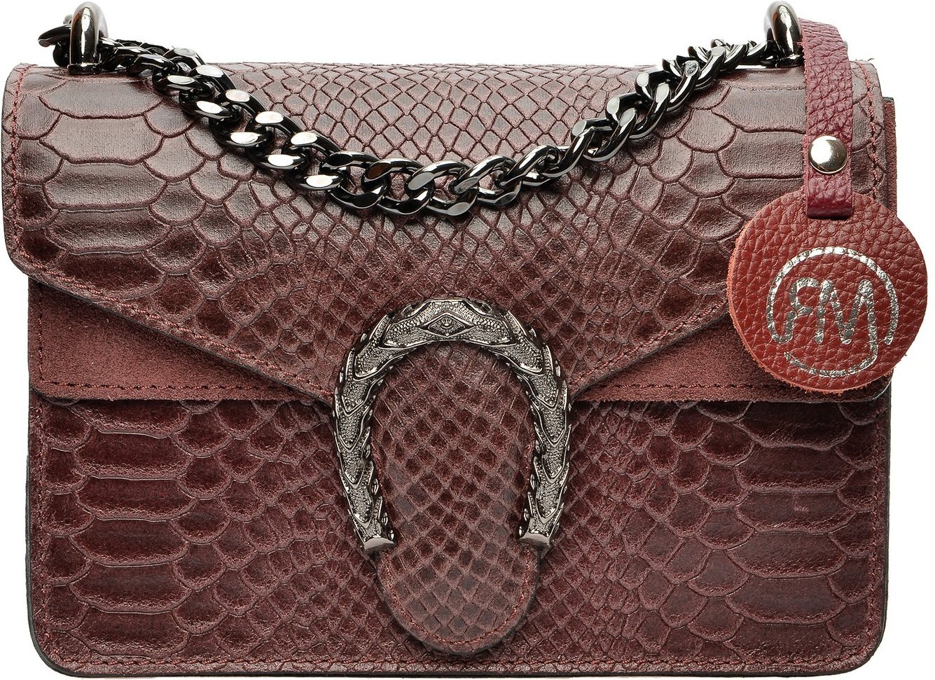 Roberta M Lila Leder Tasche