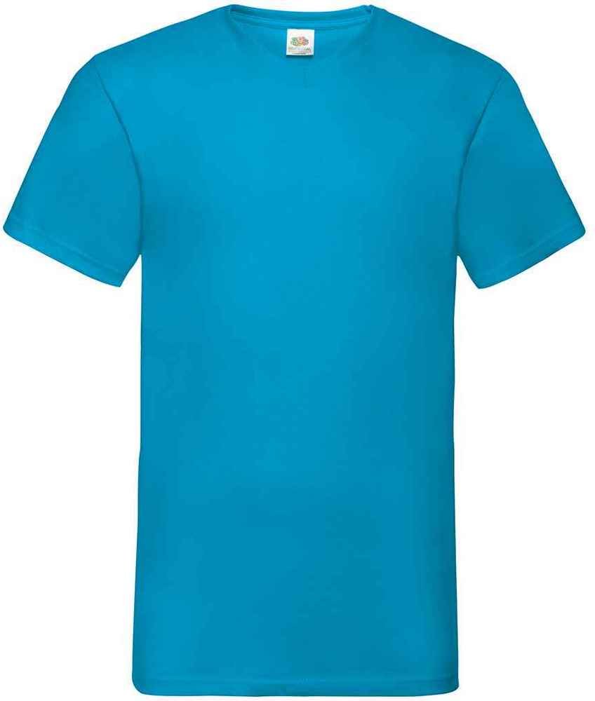 Fruit of the Loom - "Valueweight" T-Shirt V-Ausschnitt für Herren (Azure Blau)