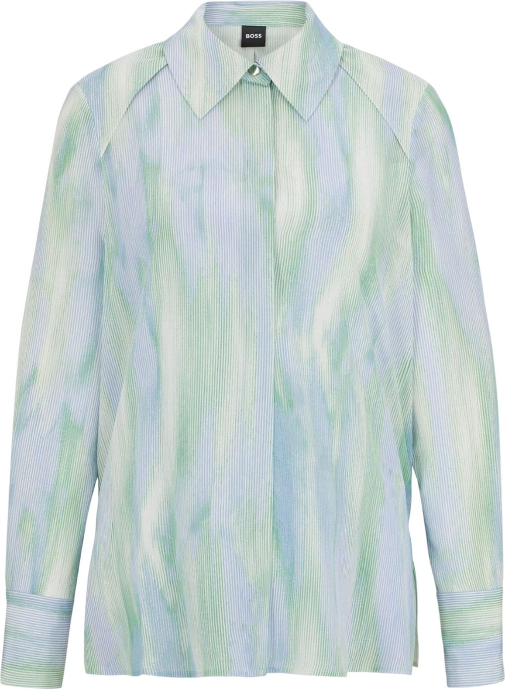 Boss - "Bacie" Bluse für Damen Seide (Blau/Grün)