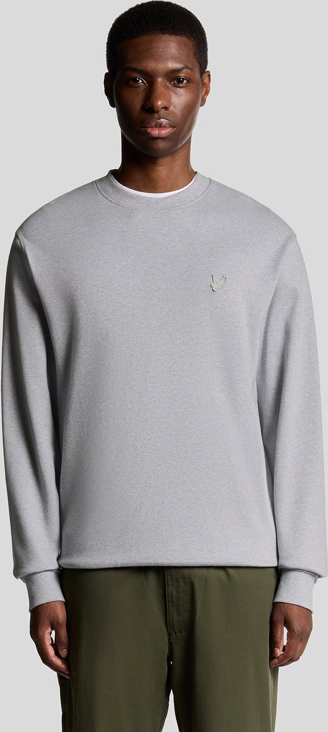 Lyle & Scott Schweres Sweatshirt mit Rundhalsausschnitt – Grau