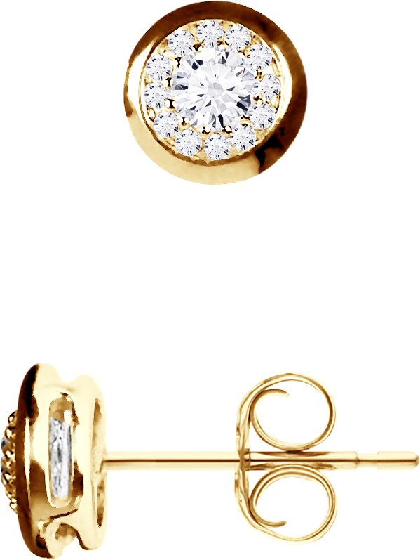 DIADEMA - Ohrringe mit Diamanten - Gelbgold