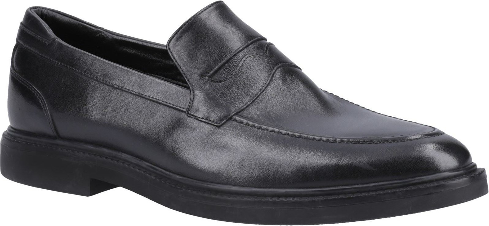 Hush Puppies Knox Leder Herren Slipper Schwarz