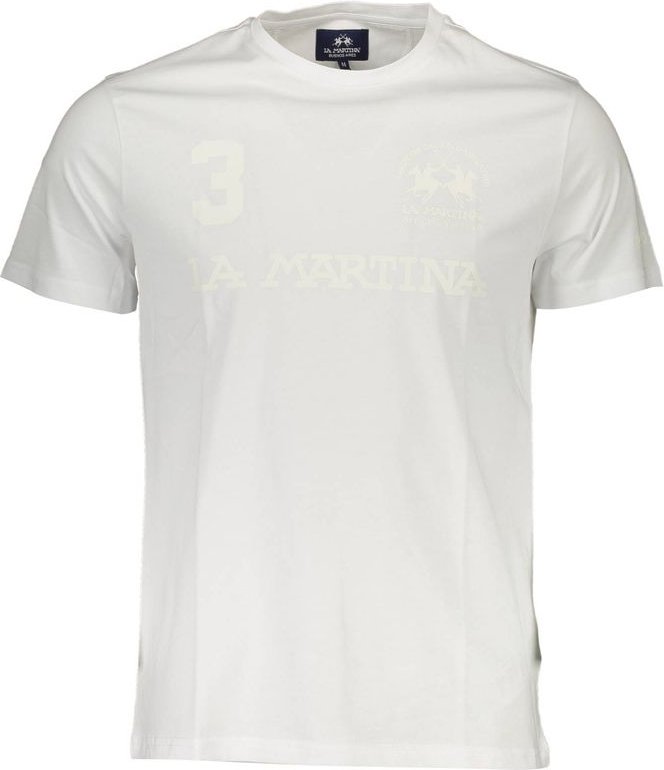 Thumbnail - La Martina Bianco Baumwoll-Herren-T-Shirt