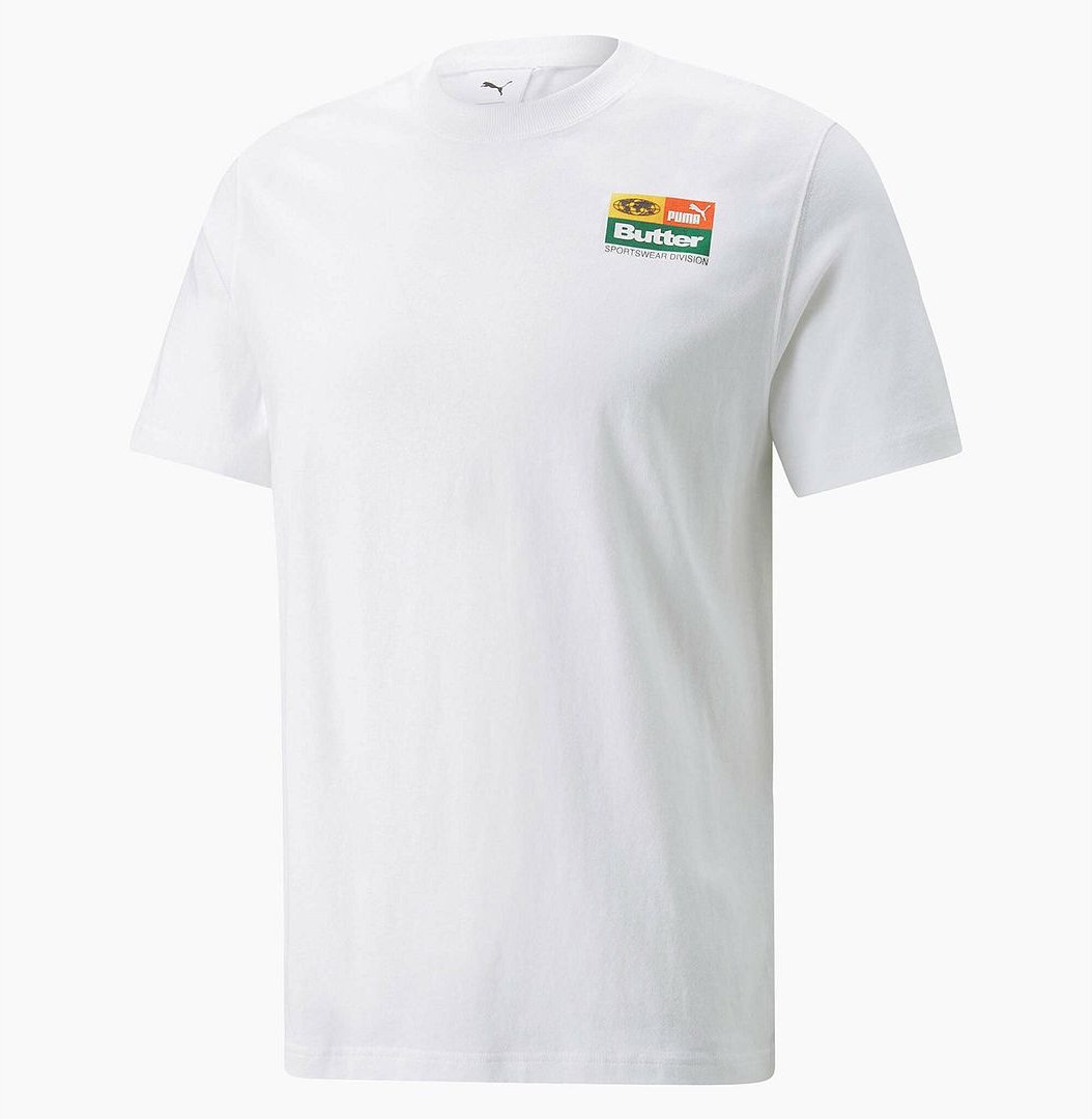 Puma x Butterwaren Kurzarm Crew Hals weiße Herren T-Shirt 532442 02