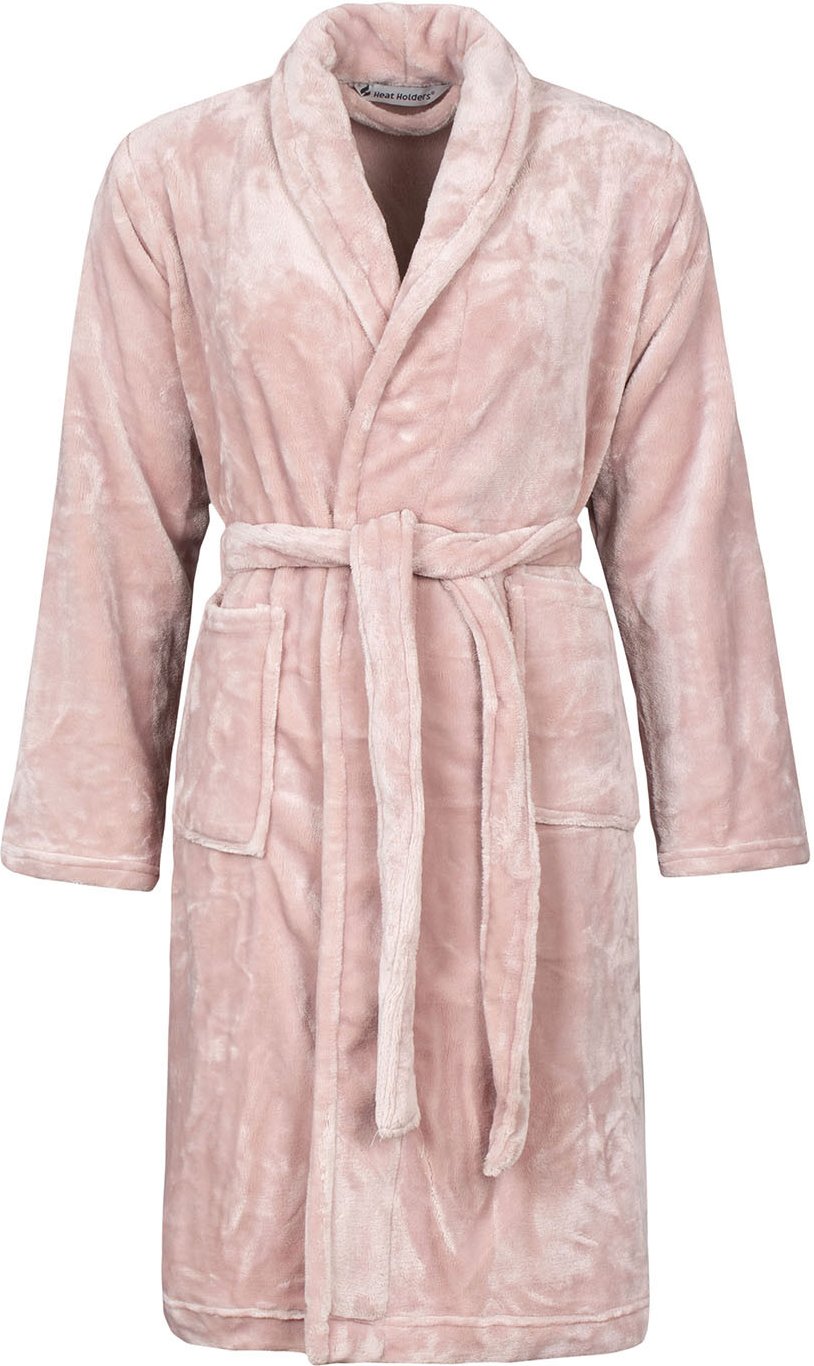 Heat Holders - Damen Fleece-Morgenmantel für den Winter - Dusty Pink
