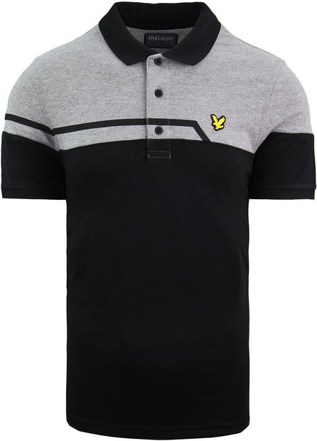 Thumbnail - Lyle & Scott Block Herren Poloshirt Schwarz/Grau