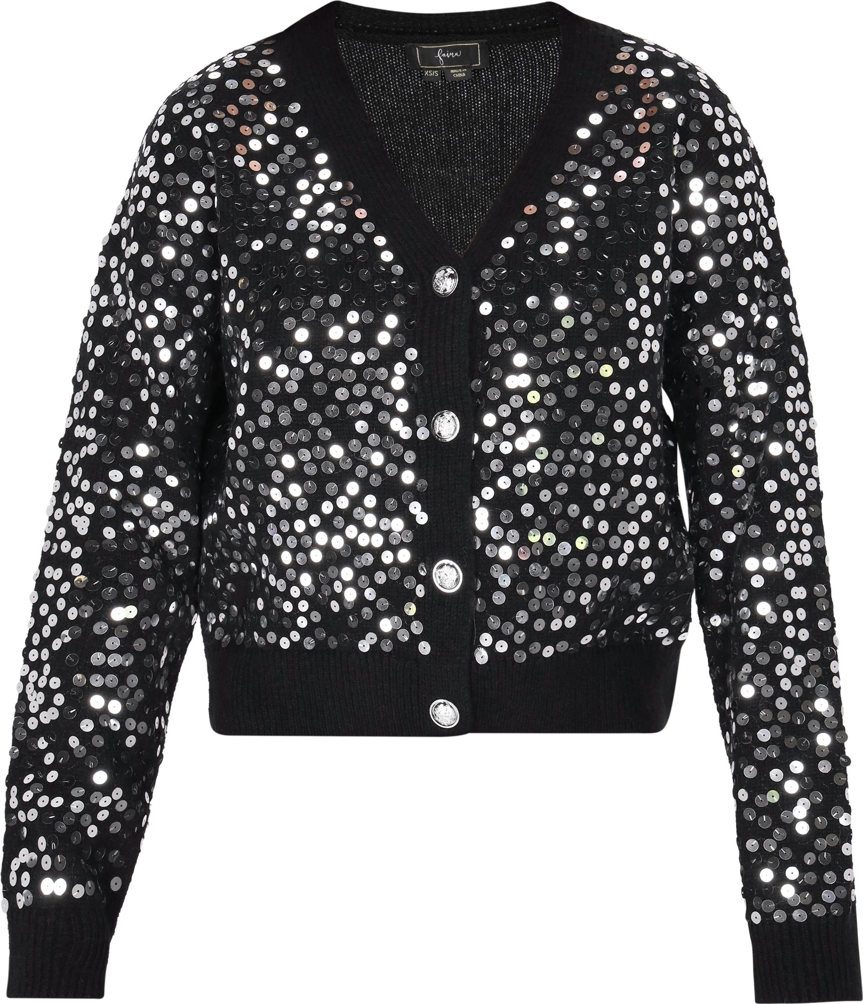 Faina Strickjacke Damen schwarz