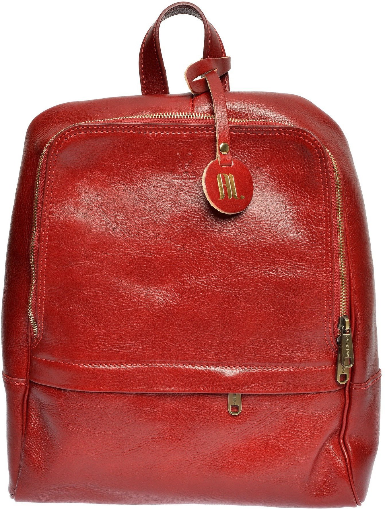 Anna Luchini Rote Lederhandtasche