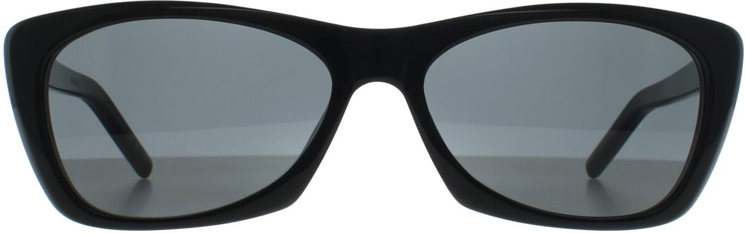 Saint Laurent Rectangle Womens Glänzend Schwarz Grau SL 613