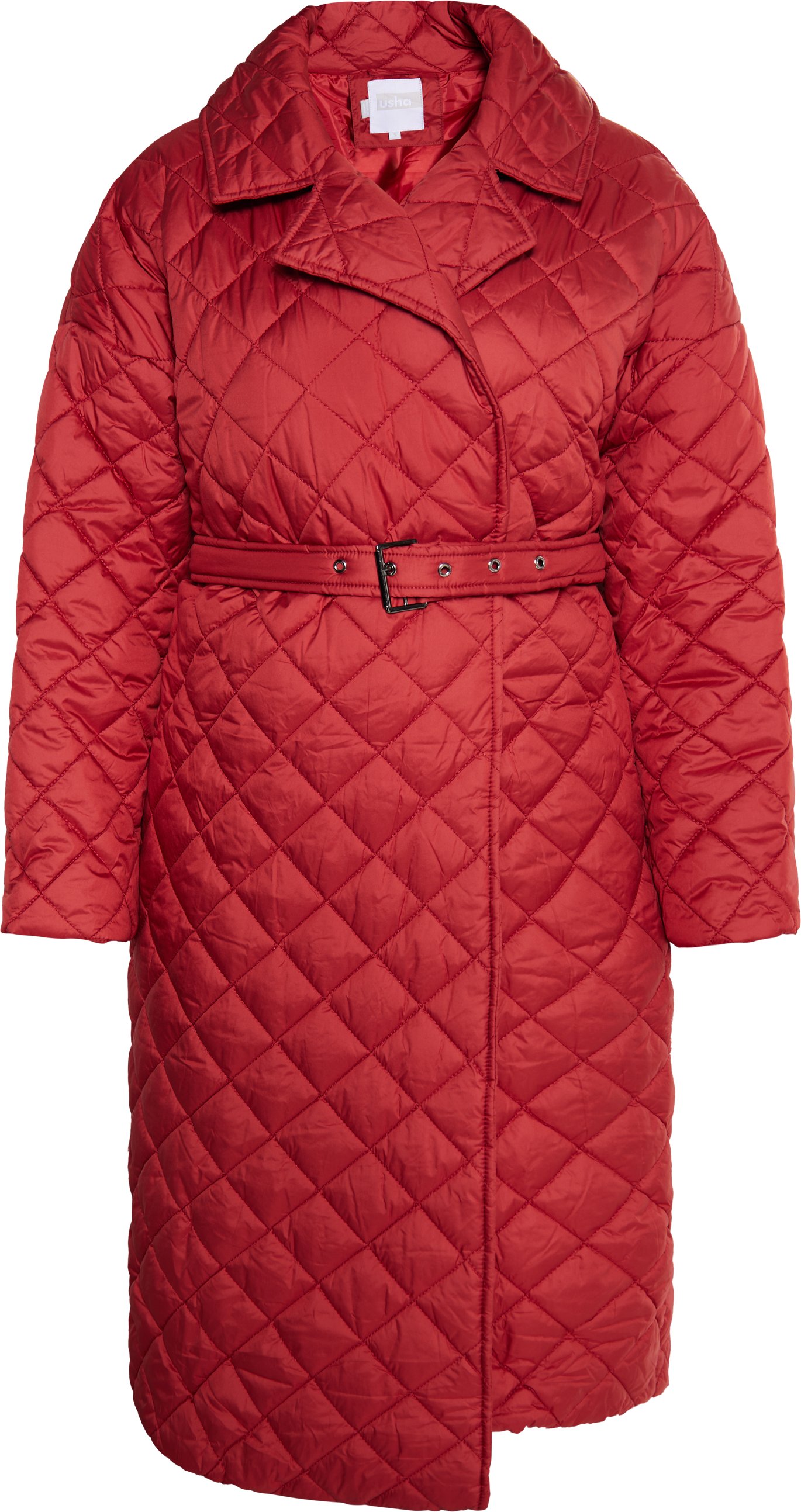 usha Steppmantel Damen Vintage Rot