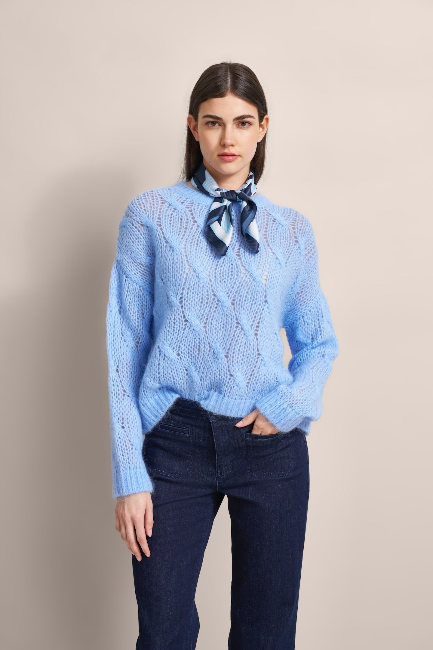 Thumbnail - Bugatti Damen Pullover mit Zopfmuster