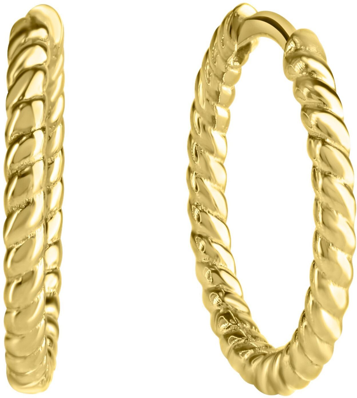 Celesta Silber Ohrringe Silber 925 vergoldet twisted 16mm Durchmesser