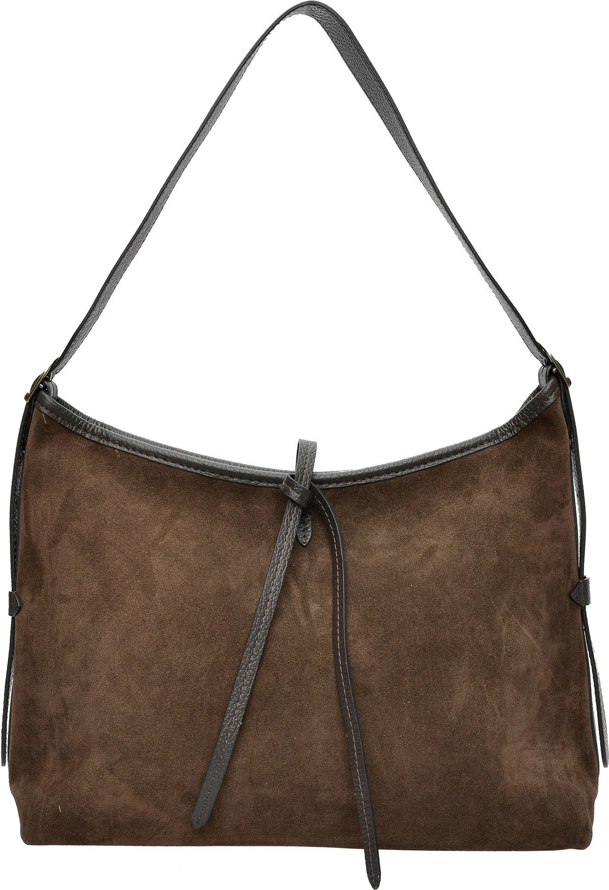 Luisa Vannini Weinfarbene Lederhandtasche