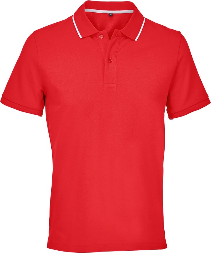 SOLS - "Palermo" Poloshirt für Herren/Damen Unisex (Leuchtend Rot/Weiß)