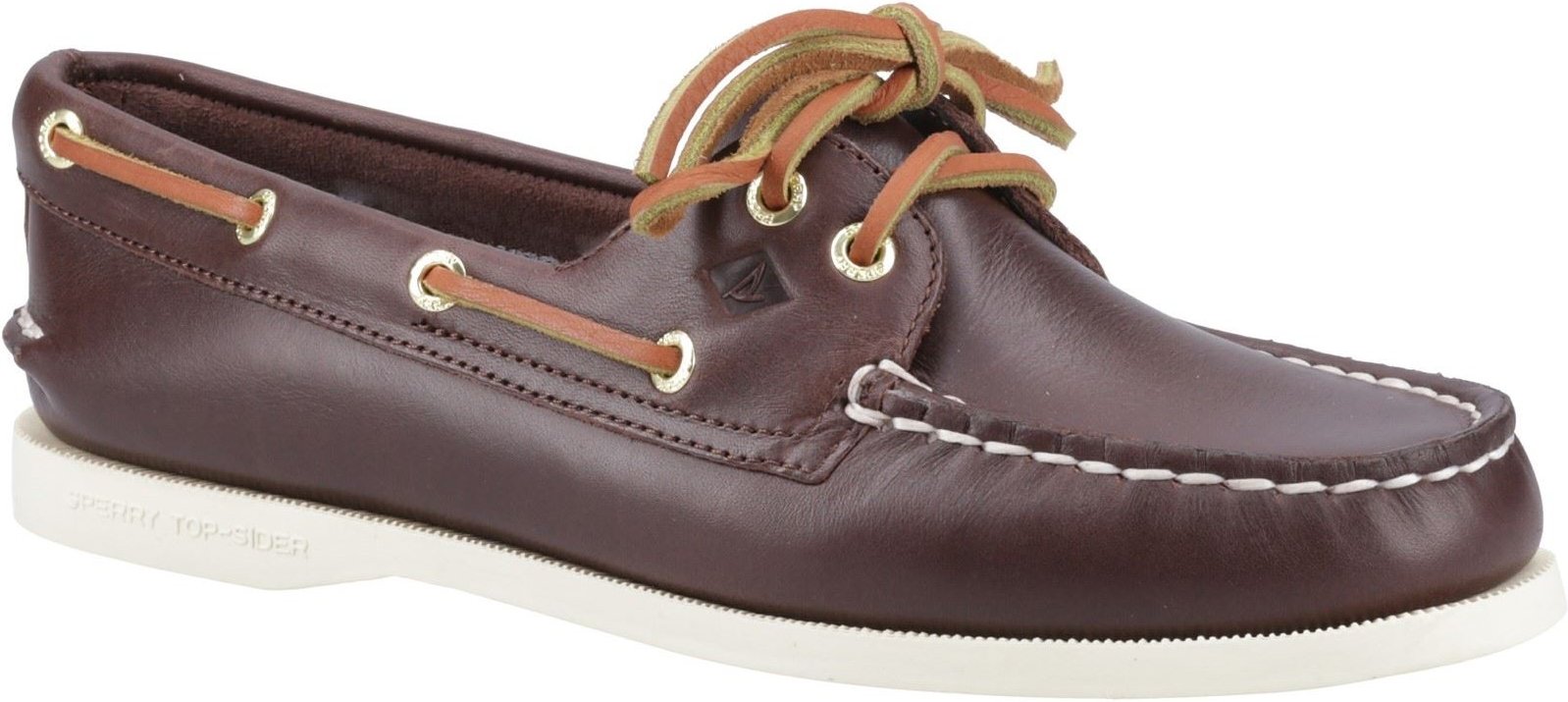Sperry Authentische 2-Augen-Leder Herren Braune Bootsschuhe