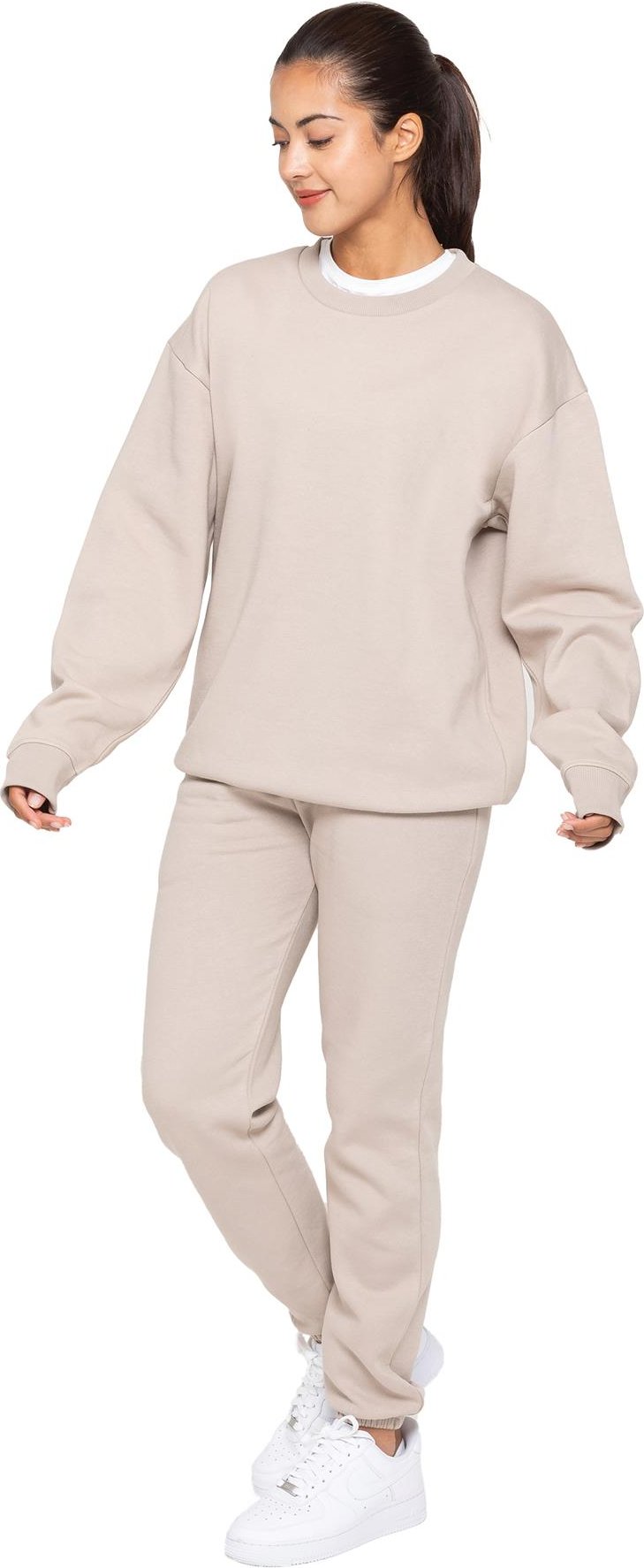 Thumbnail - Enzo | Womens Oversized Sweatshirt Trainingsanzug Set