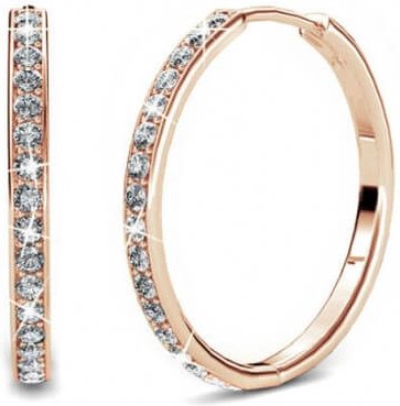 Schicke Ohrringe - Rose Gold und Kristall