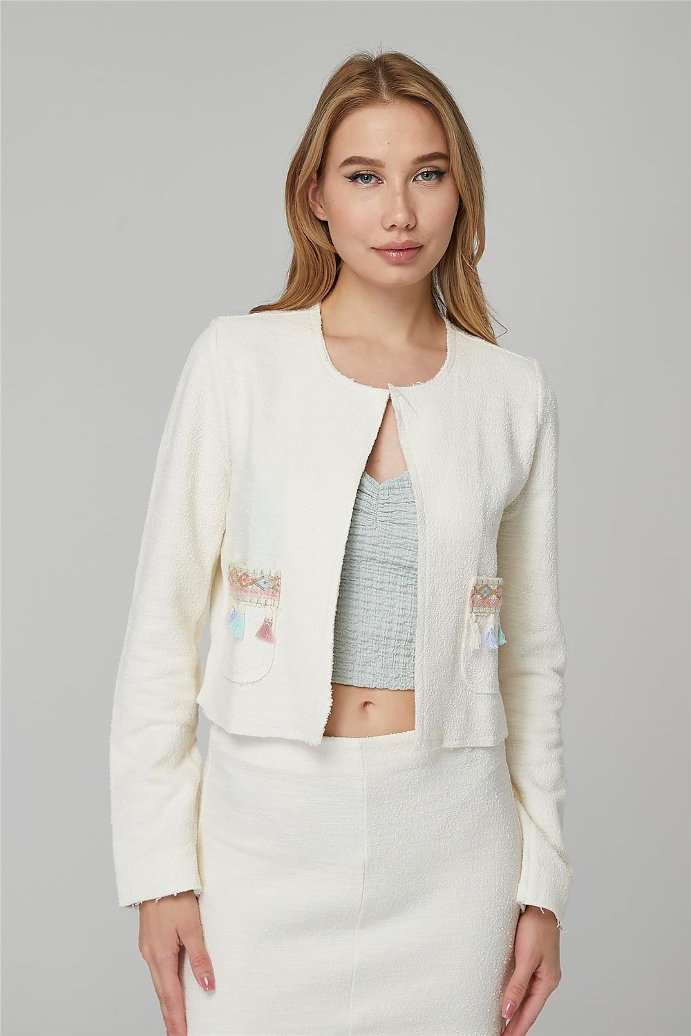 Quasten-Detail Jacke