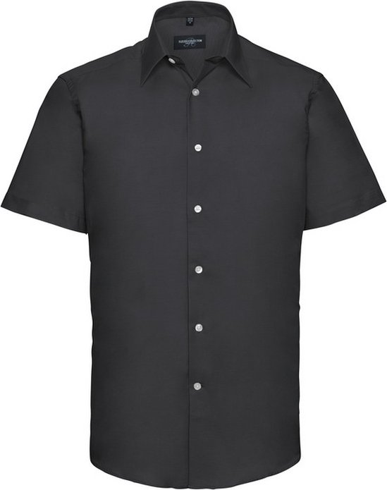 Russell Collection - Hemd für Herren kurzärmlig (Schwarz)