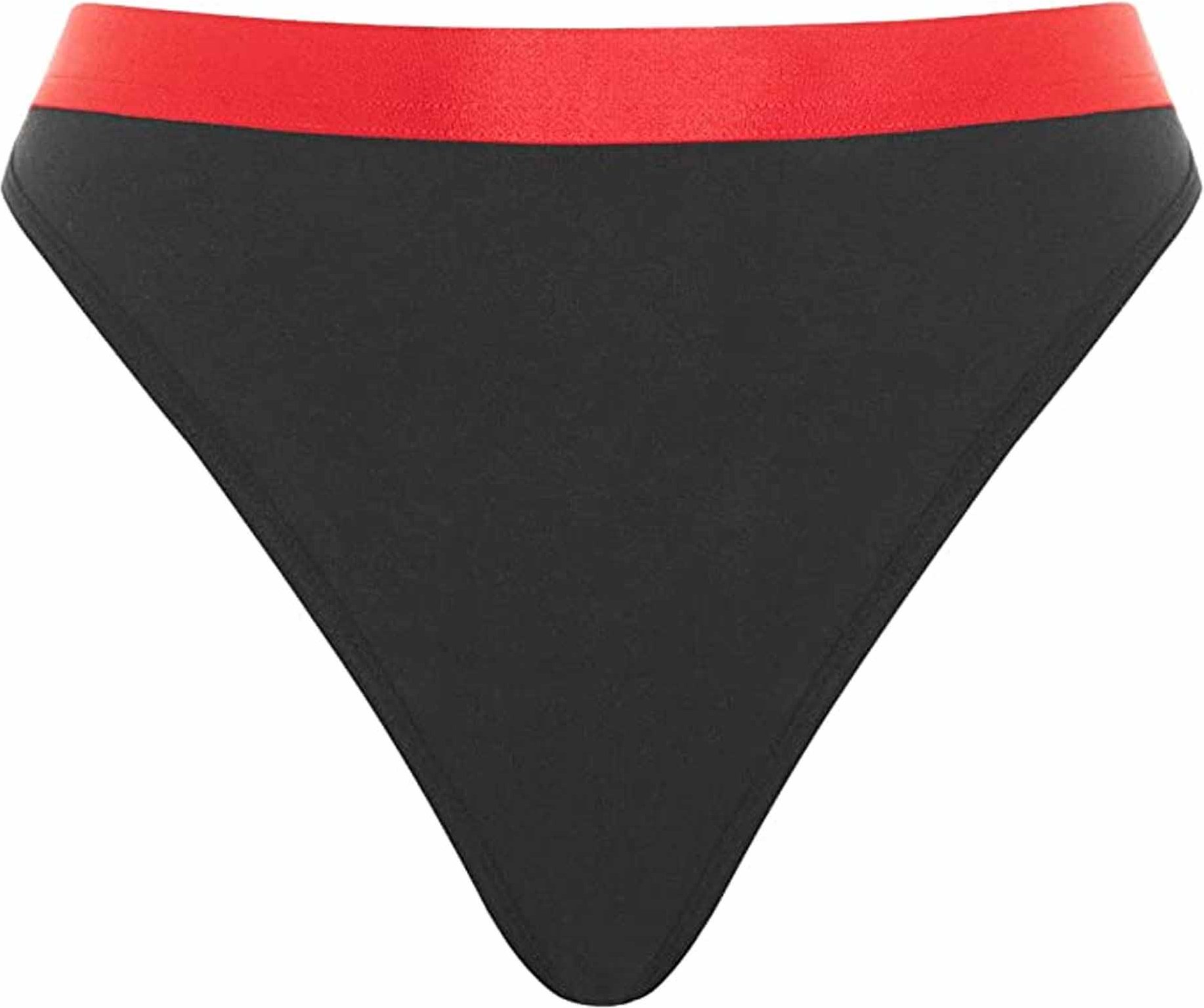 Nicce kontrastierender Bund Black Womens Heart Tanga Unterwäsche 211 2 15 08 0043