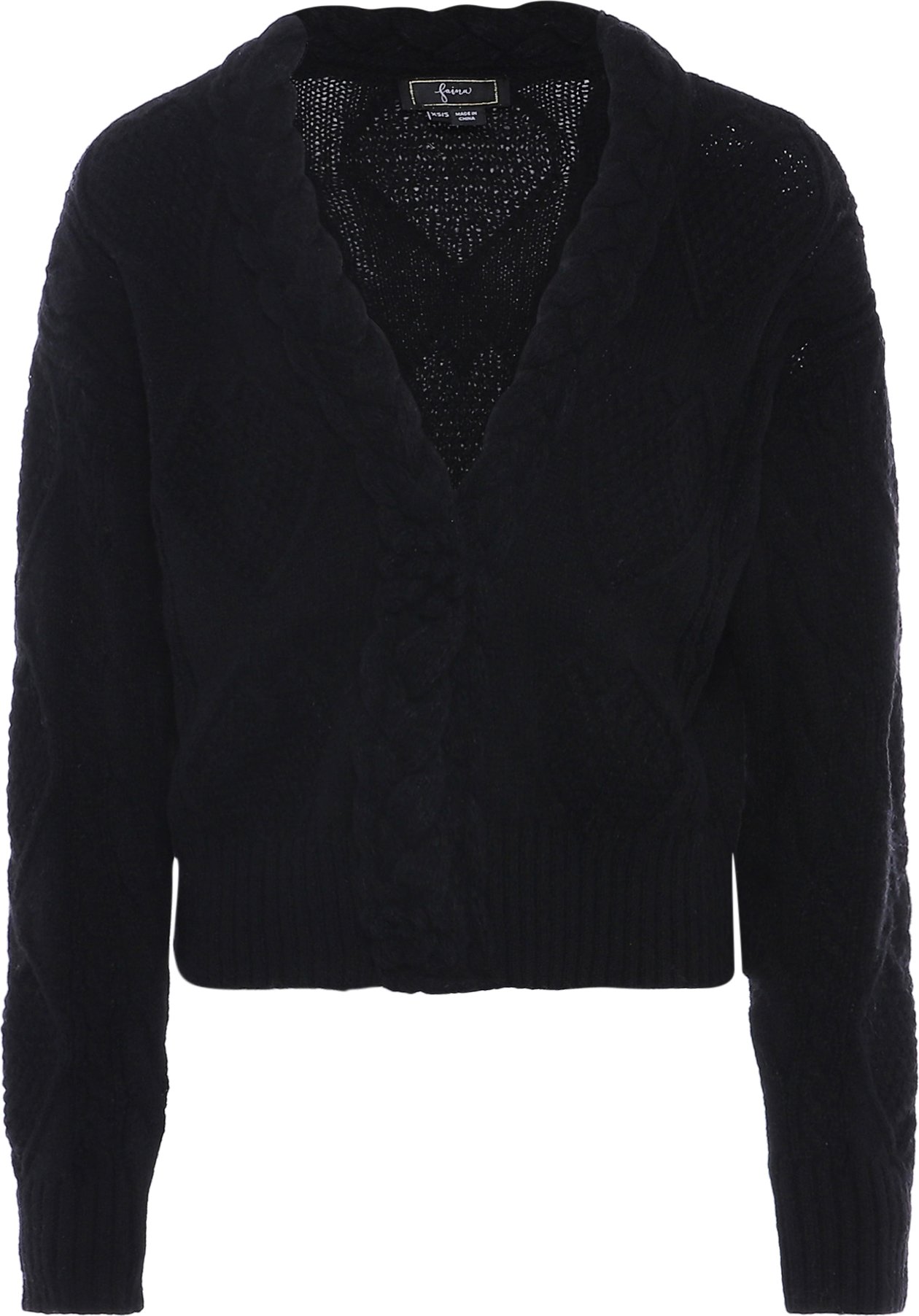 Faina Strickjacke Damen schwarz