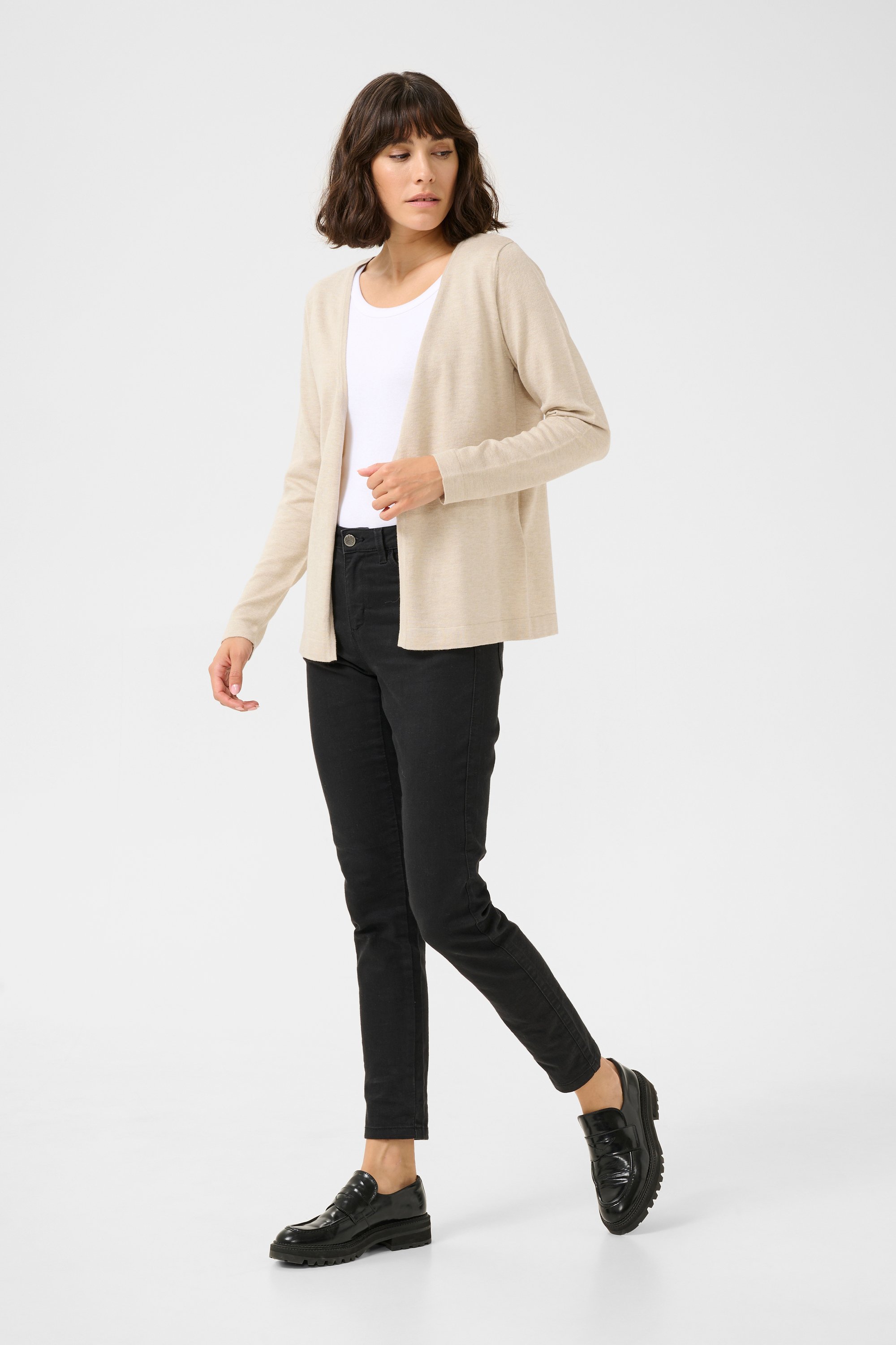 Strickjacke Regular fit Feather Gray Melange beige