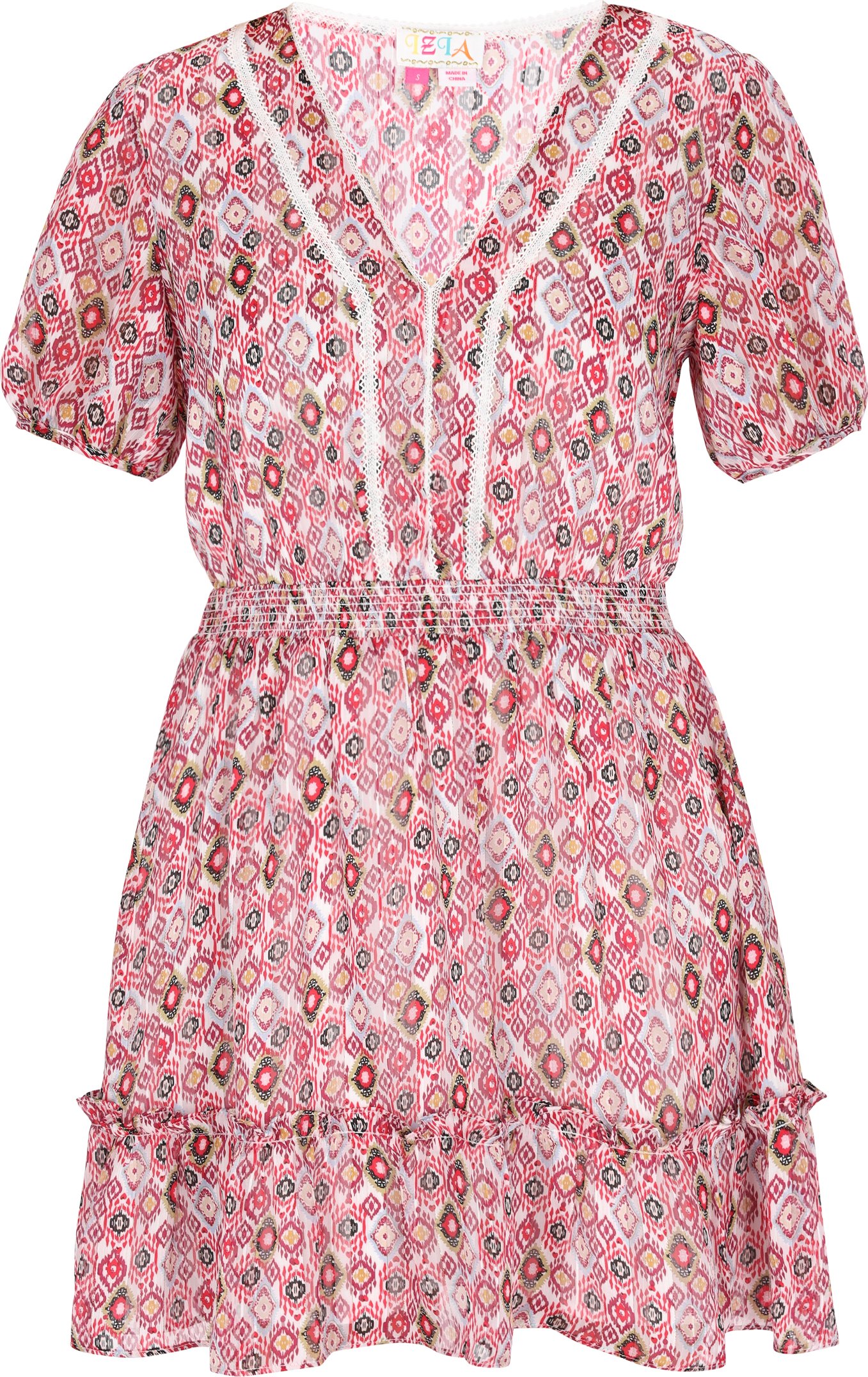 IZIA Kleid Frauen rosa mehrfarbig