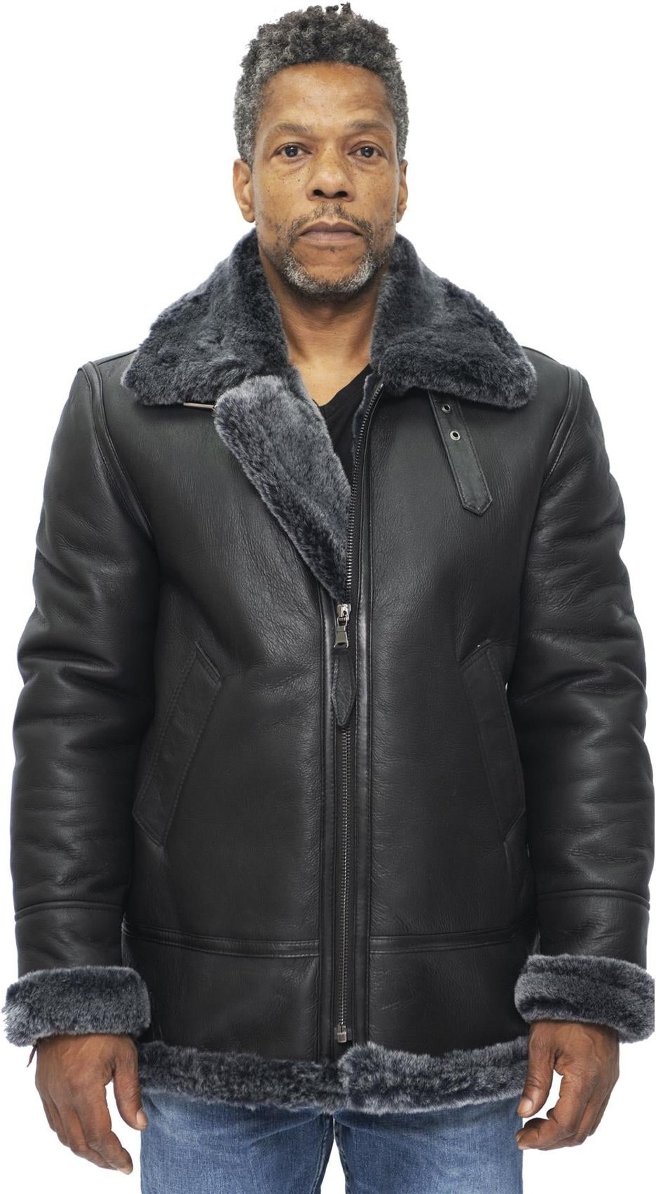 Herren B3 Aviator Flying Sheepskin Jacke-Alhambra