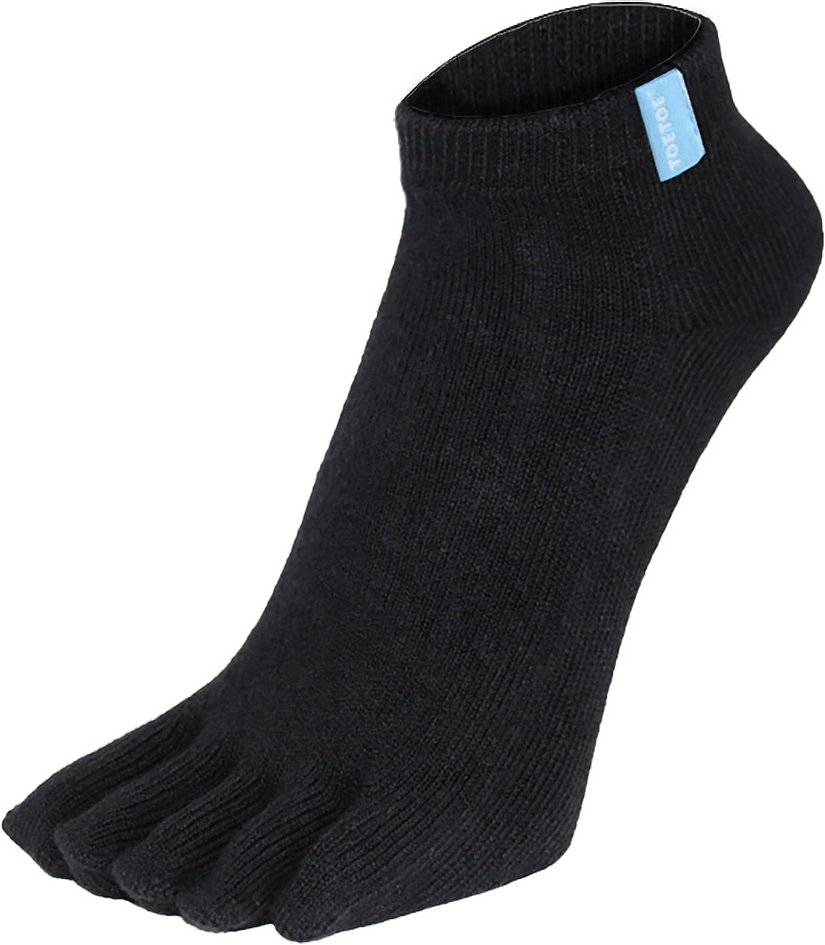 TOETOE - Herren & Damen Essentielle Feuchtigkeitsableitende Baumwoll-Füßlinge - Schwarz