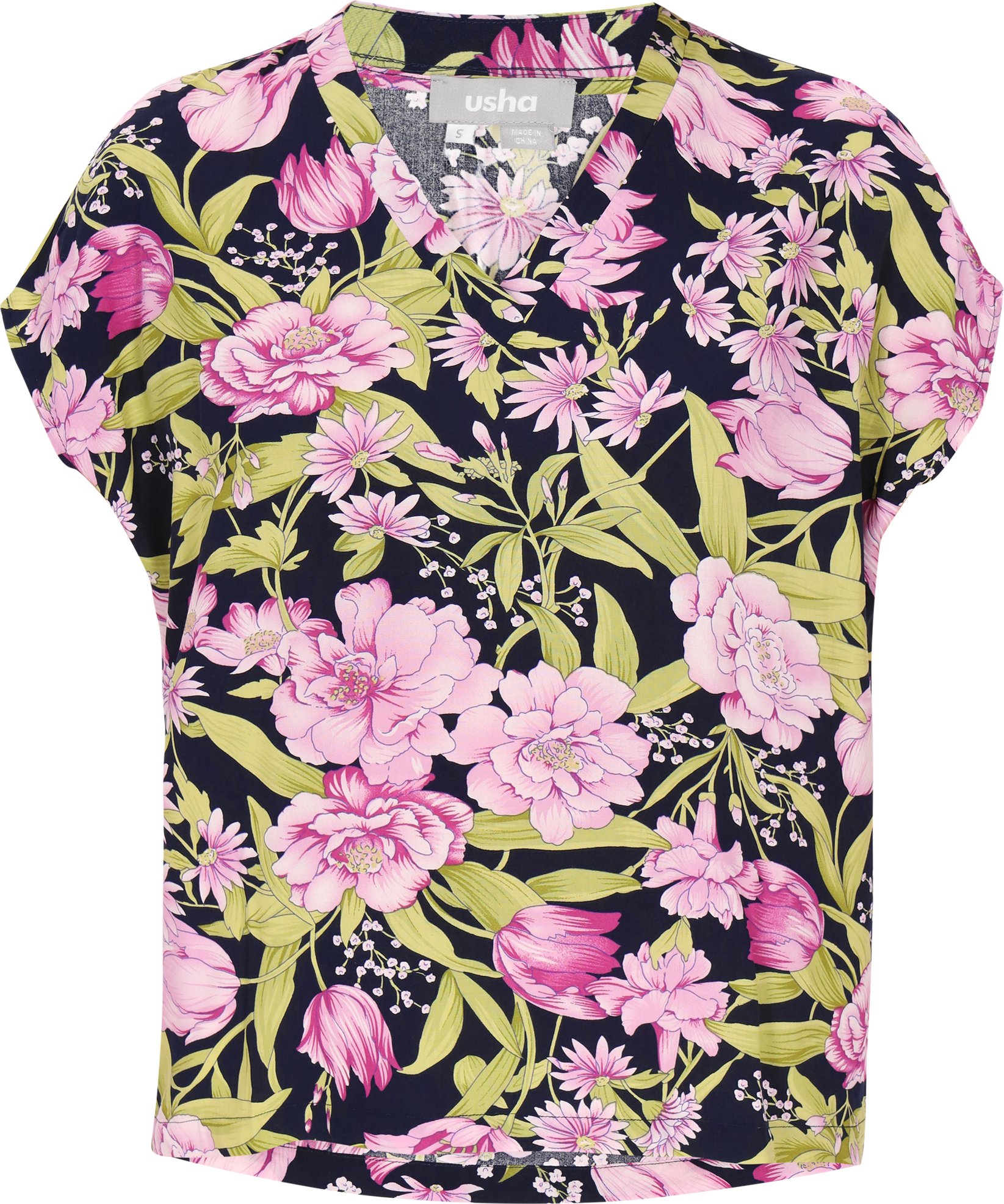 usha Bluse Frauen Marineblau Mehrfarbig