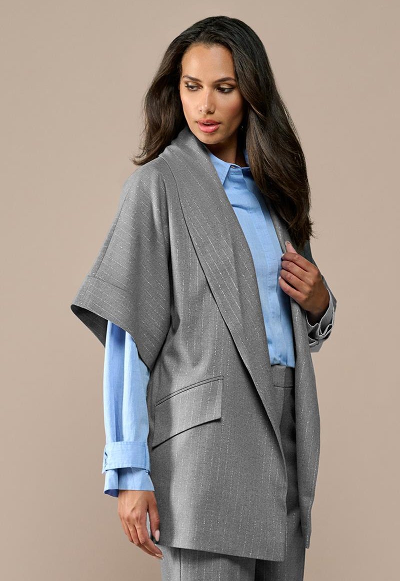 Roseline Lurex Blazer Grau