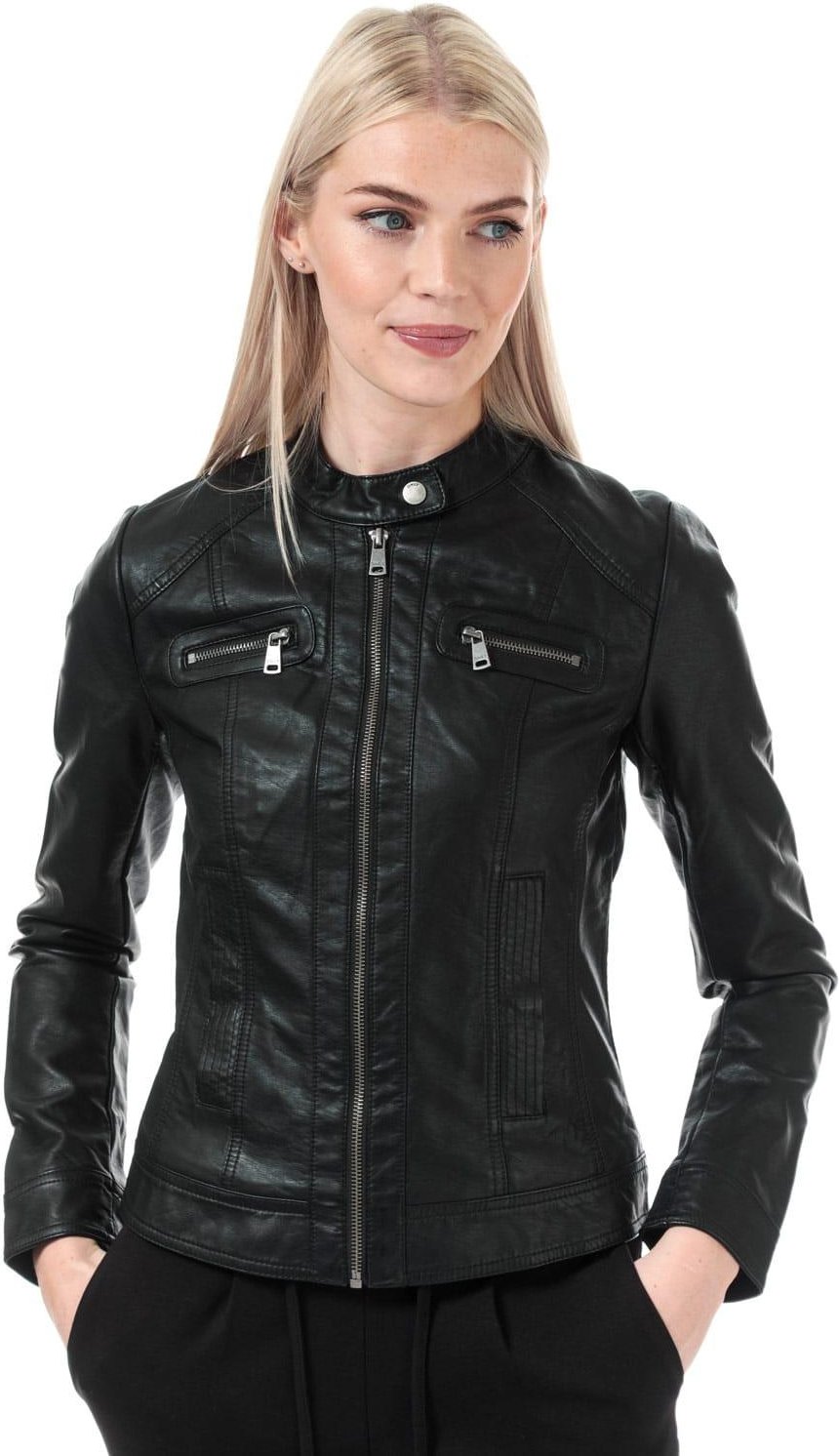Only - "Bandit" Bikerjacke für Damen (Schwarz)