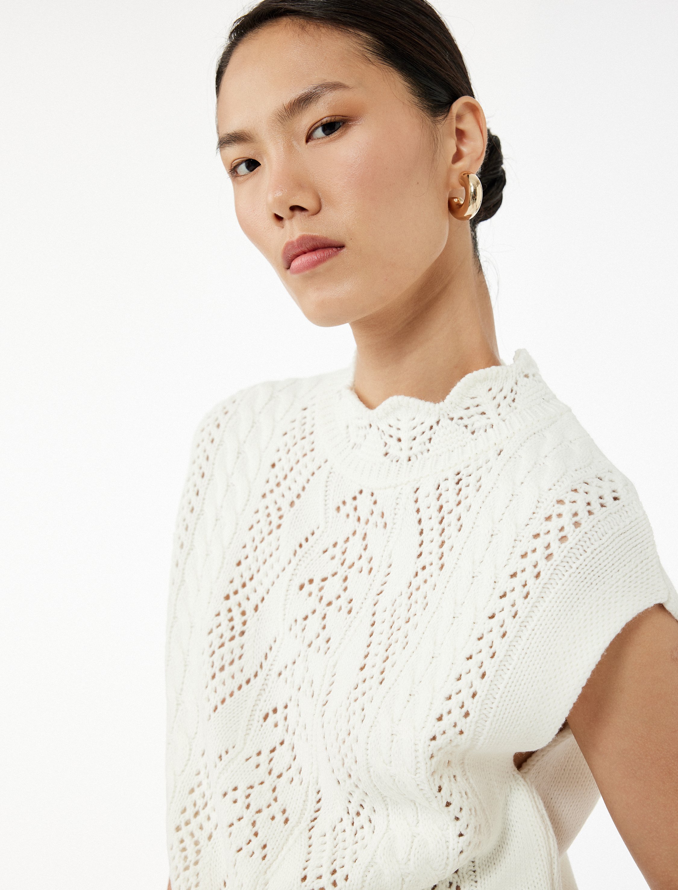 Koton WESTEN Koton Strick Stehkragen Ärmelloser Sweater