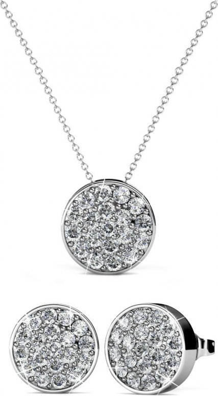 Rundes Set - Silber und Kristall