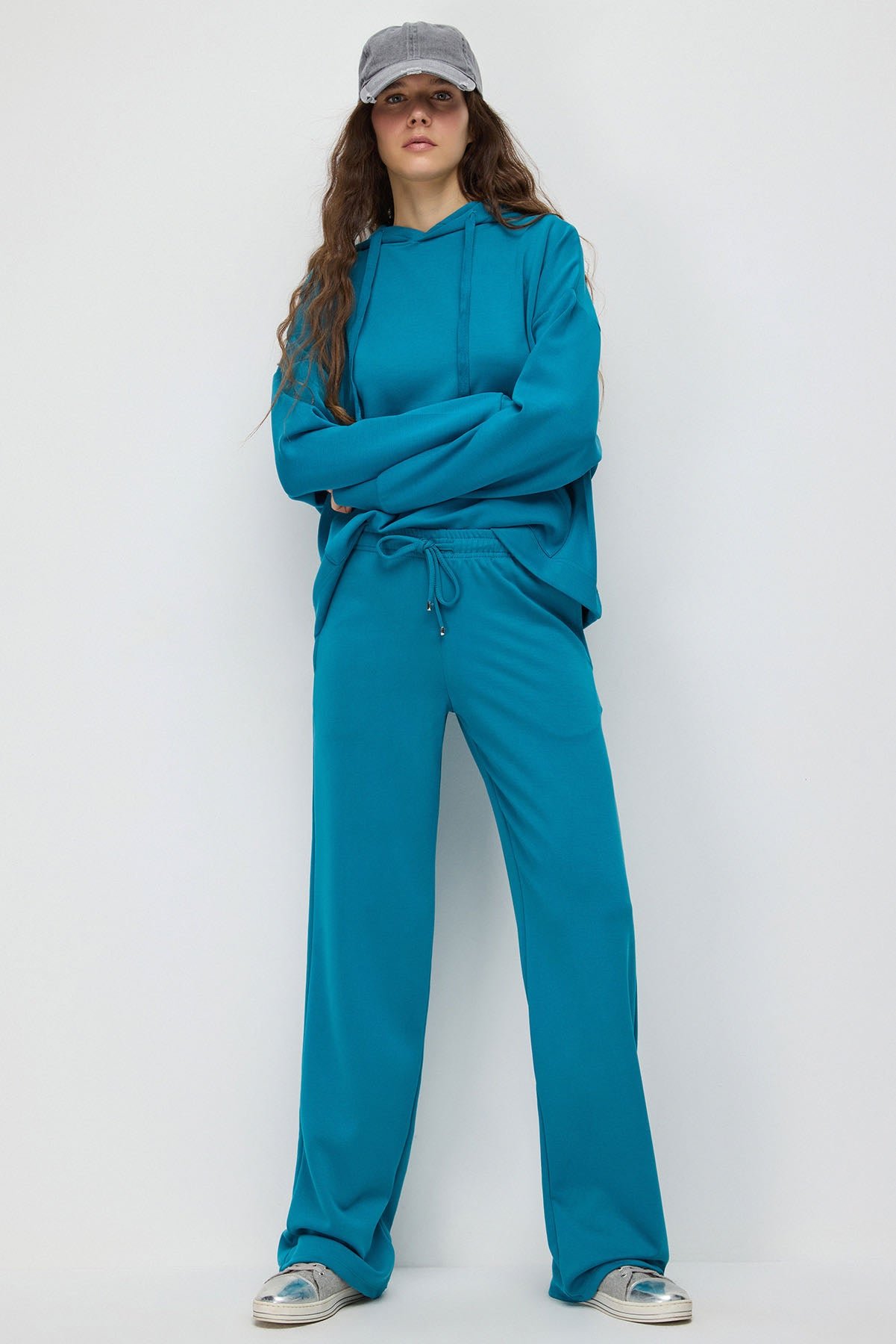 Verstellbare Taille Weiche Wide-Leg Sweatpants