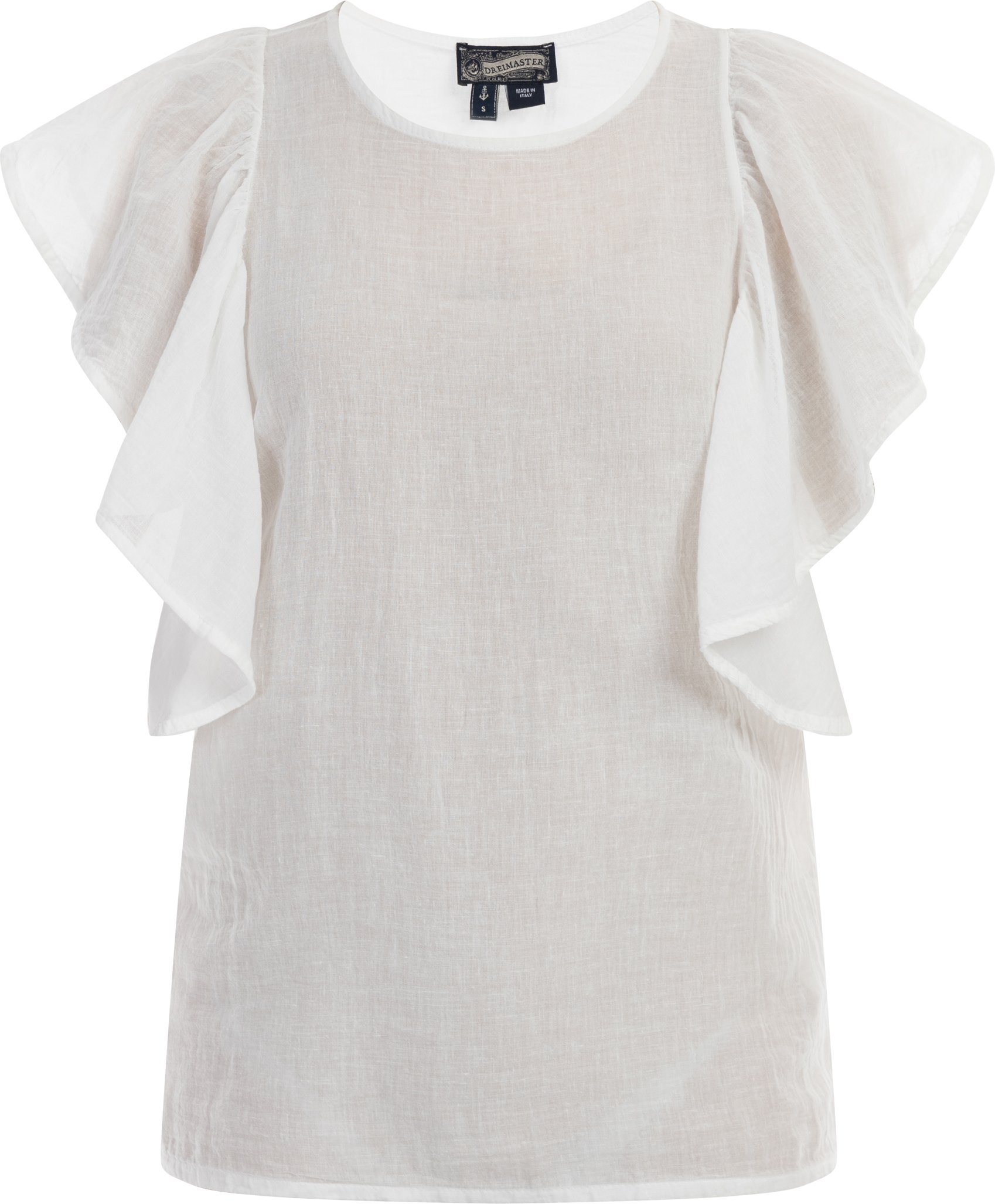 Dreimaster Blusenshirt Damen Wollweiss