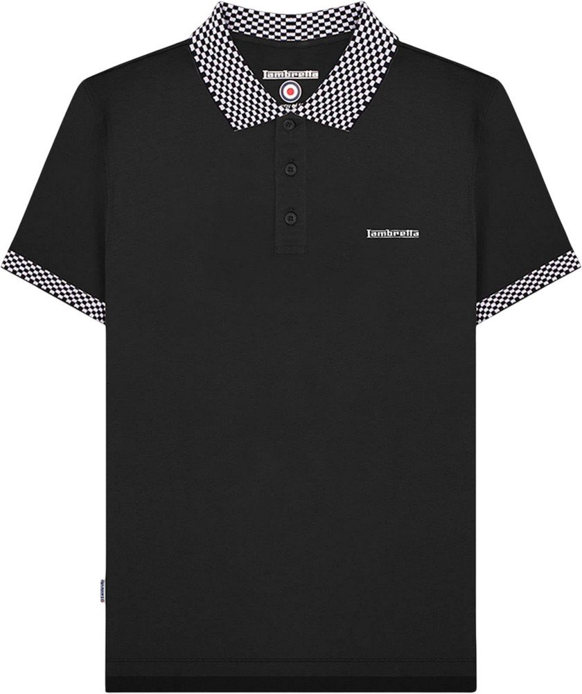 Lambretta - Poloshirt für Herren, Abzeichen (Schwarz)