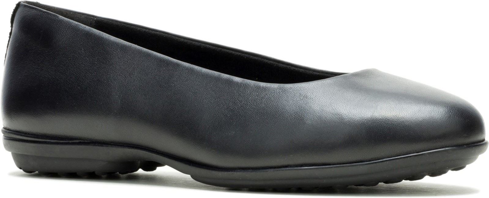 Hush Puppies Alice Flache Leder Damenschuhe Schwarz Standard Flats