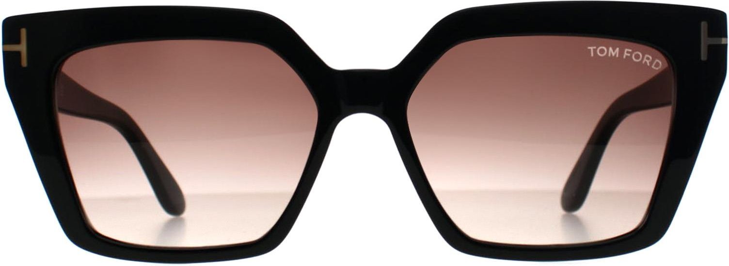 Tom Ford Winona FT1030 01Z schwarz lila braun glänzend Sonnenbrille mit Farbverlauf
