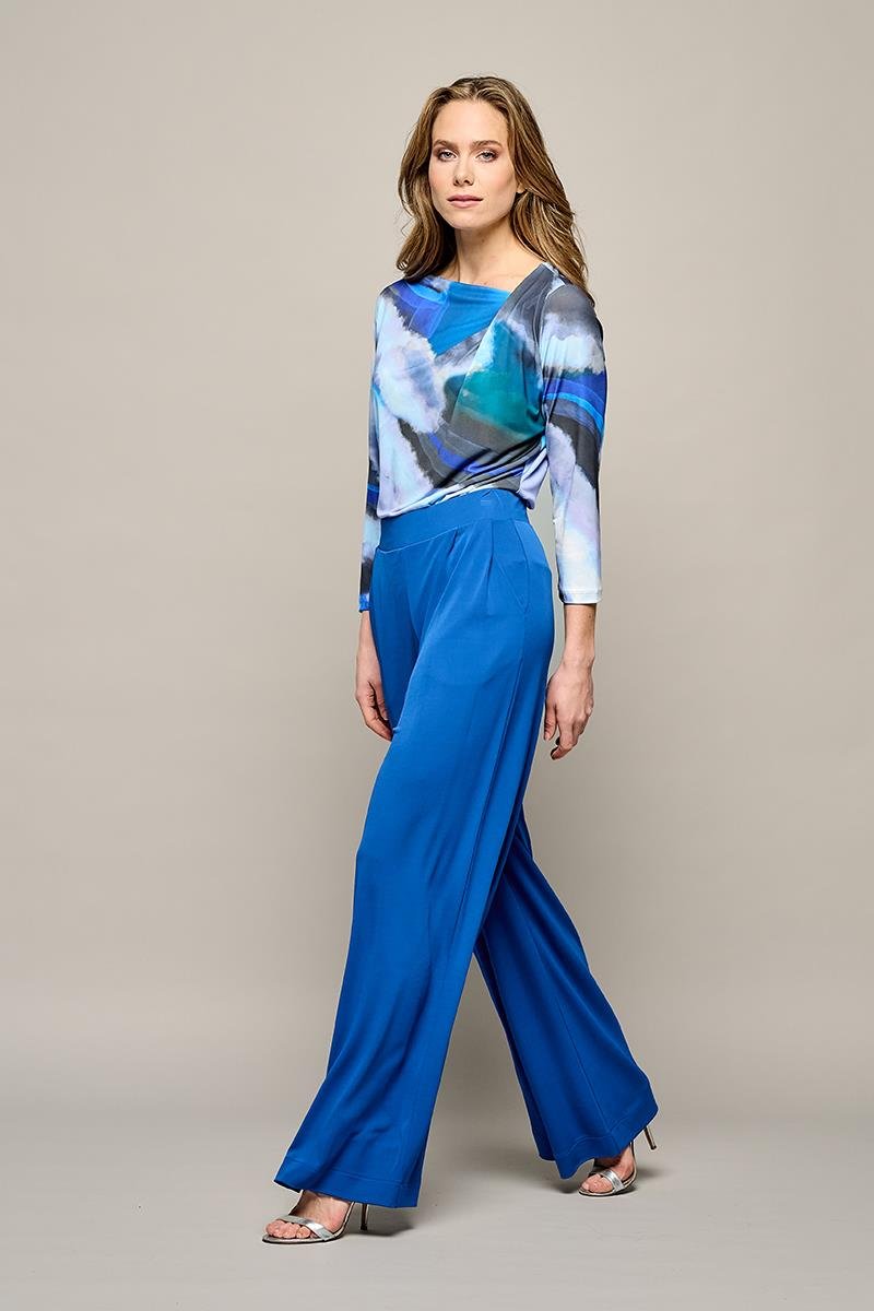 Ivy Palazzo-Hose Kobalt