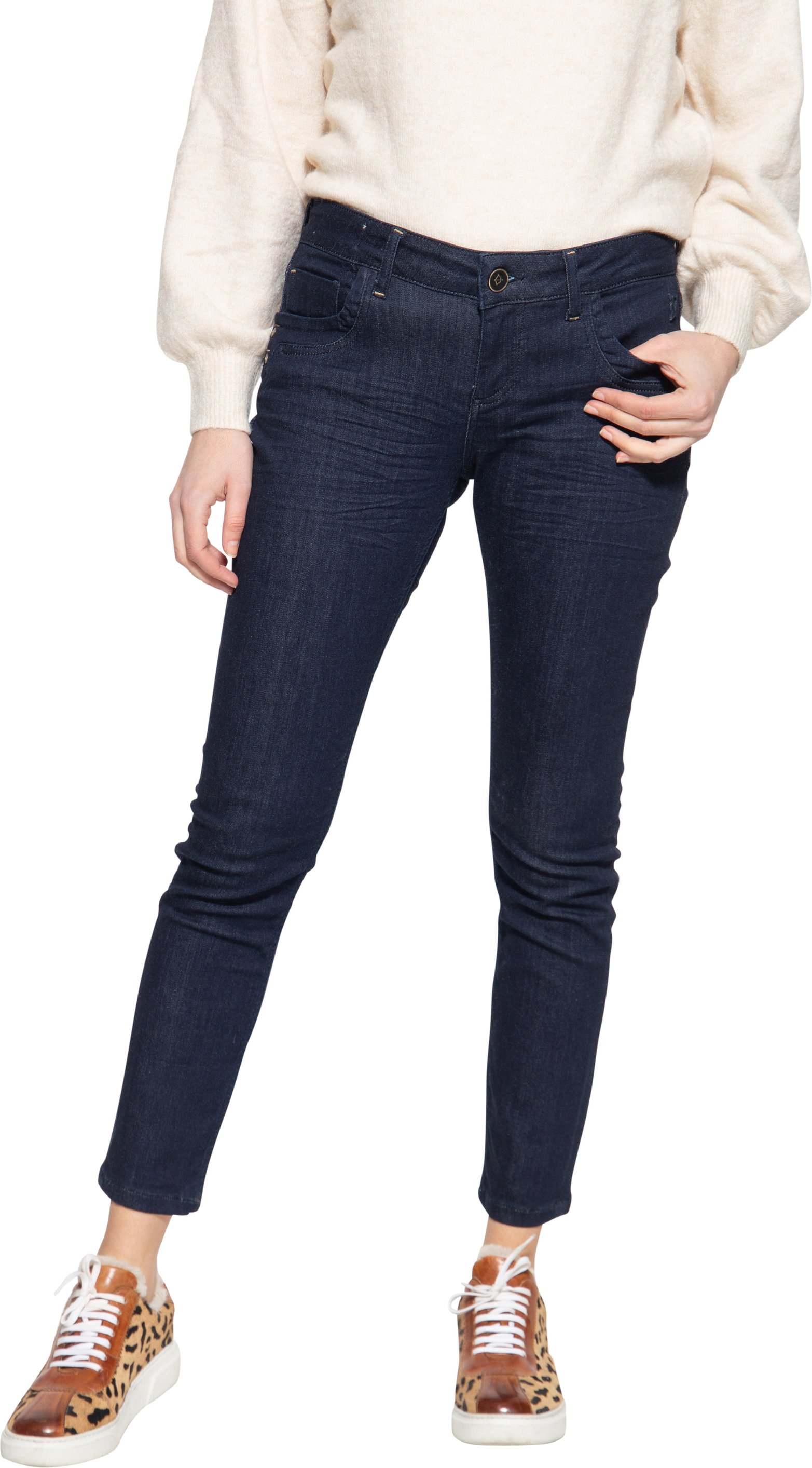 Amor, Truth & Trust Damen Basic 5-Pocket Jeans Leoni rinsed