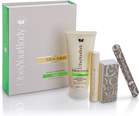 Natürlich Glänzendes Nagelset - Kiwi